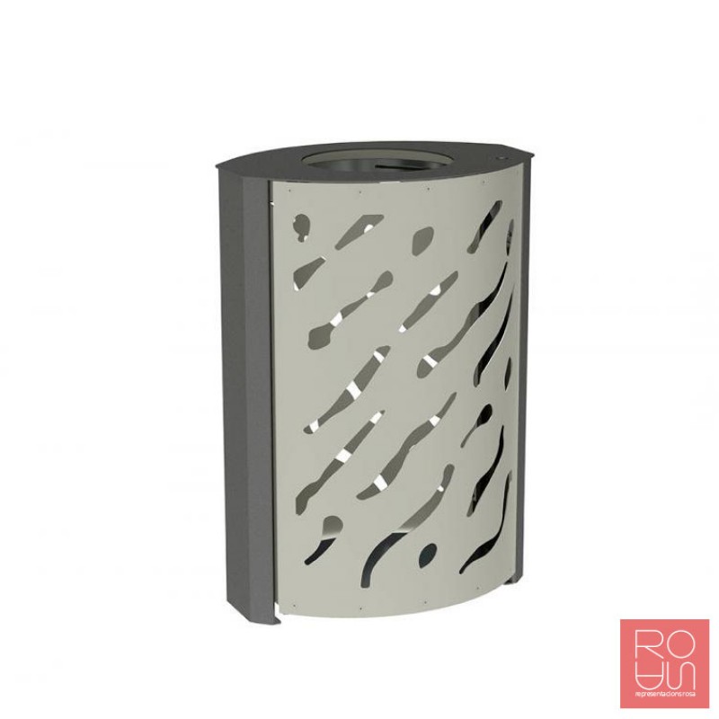 Paperera metàl·lica per exteriors model Venècia